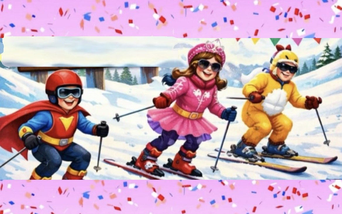 Fasching auf de Ski banner