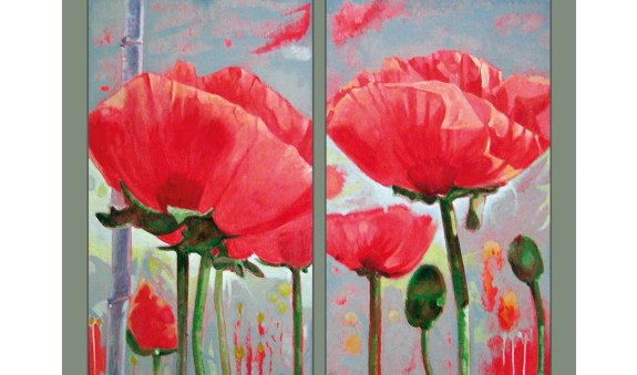 Bild Mohn Diptychon, © Hans schneider Bild Mohn Diptychon, © Hans schneider
