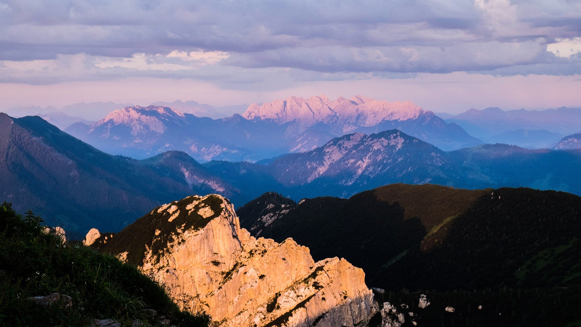 Rotwand Gipfel Sonnenuntergang Wilder Kaiser