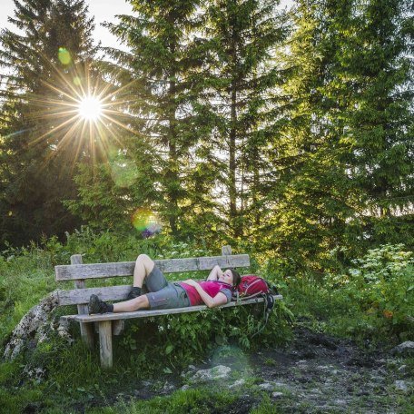 Durchatmen und Entspannen nach der Wanderung, © Dietmar Denger