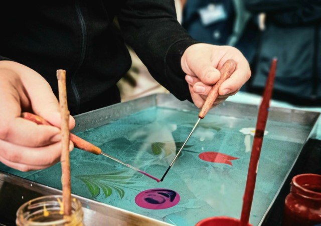 Magische Ebru, &copy; vhs Oberland