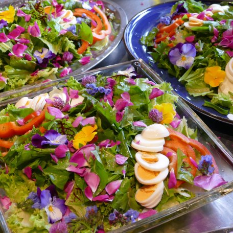 Blütensalat im Biergarten genießen., © Prem
