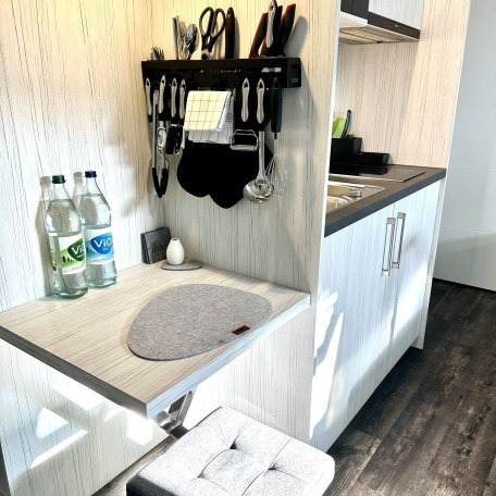 Studio Appartement: Pantry-Küche voll ausgestattet, © AlpenOase Schliersee