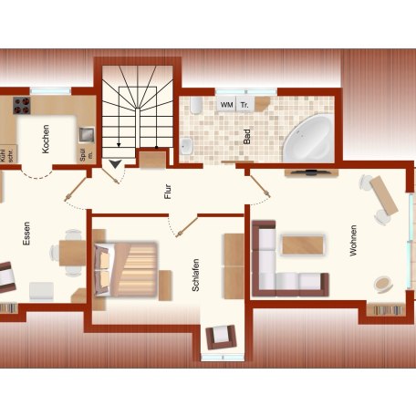 Grundriss Ferienwohnung Magdalena, © im-web.de/ Tourist-Information Bad Wiessee